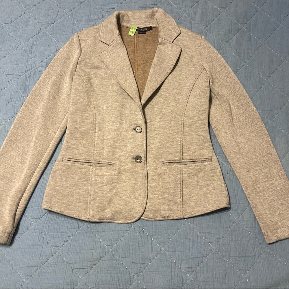 Pendleton Women’s Light Gray 2-Button Blazer Jack… - image 1